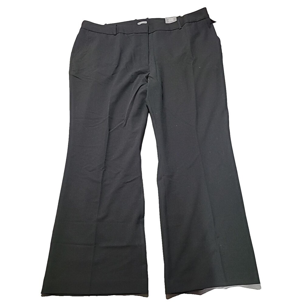Worthington Women's Black High Rise Trouser Pants 22W, NWT Wrinkle-Free
